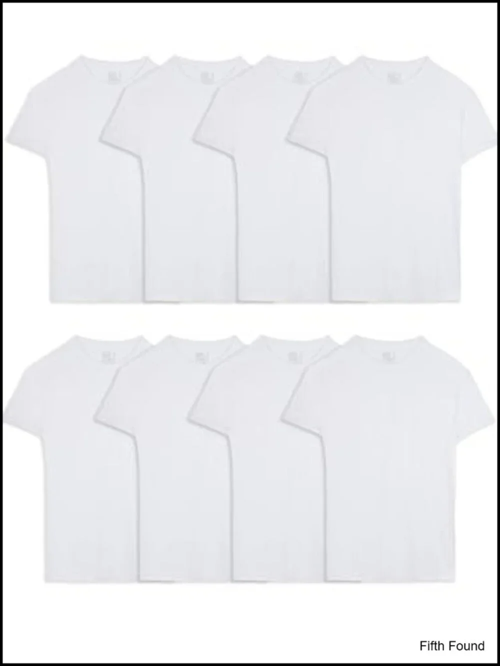Men's Crew Neck Undershirts 8 Pack Moisture Wicking Tag Free Short Sleeve